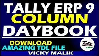 Tally Amazing TDL || Tally ERP 9 Day Book TDL File  || Tally Advance Feature  || 