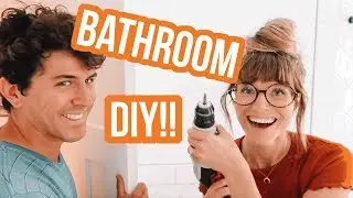 DIY Small Bathroom Total Makeover/ Renovation + REVEAL!!