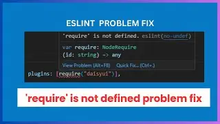 How to fix 'require' is not defined | eslint error