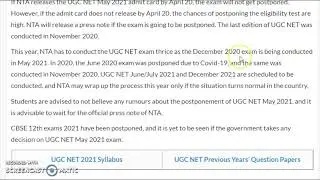 Will NTA UGC NET May 2021 Postpone or NOT ?