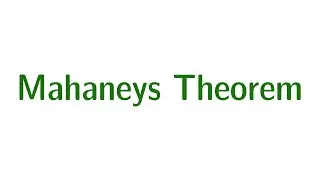 Mahaneys Theorem