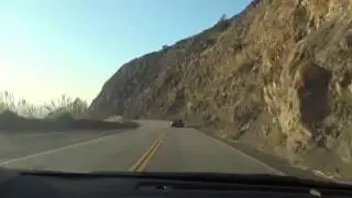 Driving along Route 1 to Big Sur, CA