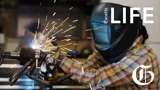 Junk removal business owner crafts sculpture from abandoned items