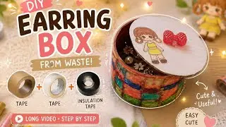 🎨Creative Craft Time:Make Your Own Earring Box! 📦💖​