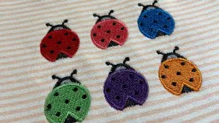 Machine Embroidery Ladybugs Stitch Along 