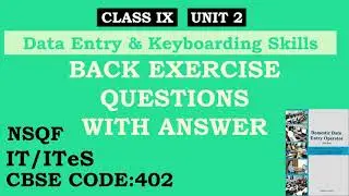 Class IX IT 402 UNIT 2  Question Answers | Data Entry & Keyboarding Skills