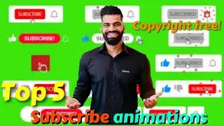 Top 5 subscribe animation | subscribe button and notification bell green screen | subscribe button 🔘