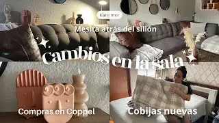 CAMBIOS bonitos en mi SALA ✨ mesita atrás del sofá y COMPRAS