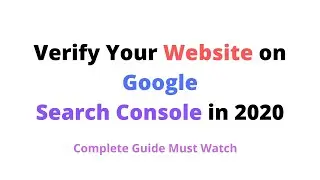 How to Verify Website on Google Search Console in 2020 Urdu Hindi | Brian Dean [Best SEO Tips]