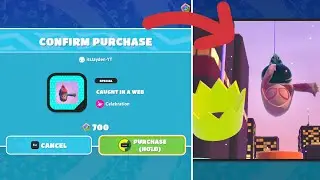 Buying the Caught in a Web celebration in Fall Guys!