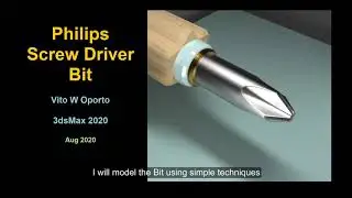 Philips Screw Driver Bit - Intermediate Level but Basic 3ds Max modeling.