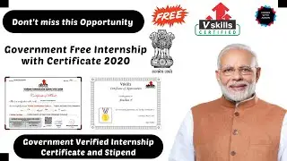 Government Free Internship 2020| Internship with Stipend| Stipend 5K-10K| Vskils Internship 2020|