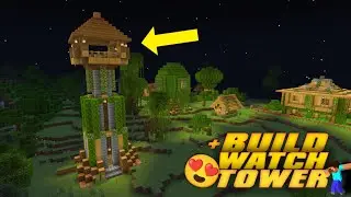 😍 Build new watch tower my village Minecraft pocket edition