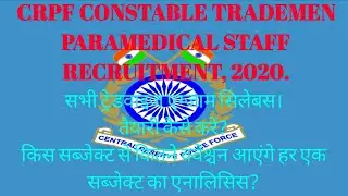 crpf constable tradesman exam date!!crpf tradesman written exam date 2021
