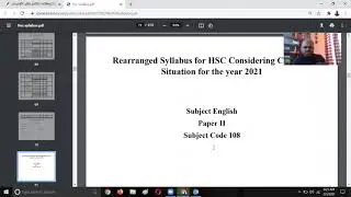 Academic English 2020(HSC Short Syllabus for the Year 2021)