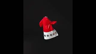 CLO 3D raincoat short render animation