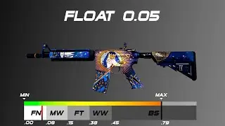CSGO M4A4 The Emperor - Skin wear/float