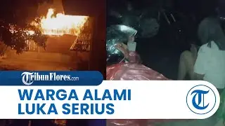 Rumah Terbakar dan Korban Luka-luka saat Gunung Lewotobi Laki-laki Meletus di Flores Timur, NTT