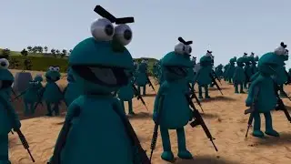 1000 Stationary artillery vs 10000 Puppet Terrorist's. UEBS2