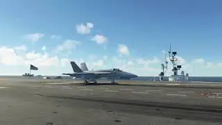 Microsoft Flight Simulator 2020 F-18 taking off and landing on aircraft carrier