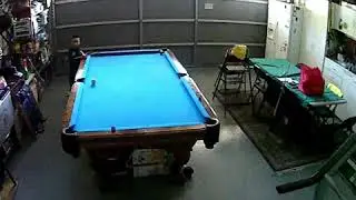 My 6 year old three cushion trick shot