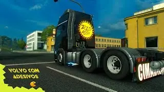 Euro Truck Simulator 2 - Volvo com Adesivos