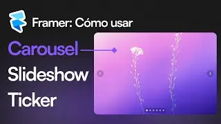 Cómo usar el Carousel, Slideshow y Ticker de Framer | Framer en Español