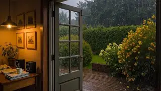 [GARDEN RAIN JAZZ] 🌧️ Relaxing Jazz Piano with Gentle Rain & Peaceful Home Ambience for Focus