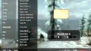 Great Skyrim Treasure Hunt Map V - Elder Scolls V Skyrim Quest Guide
