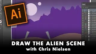 Ai - Chapter 3 - DRAWING AN ALIEN SCENE in Adobe Illustrator