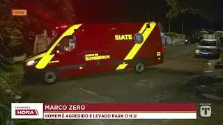14-10-24 Homem é socorrido após sofrer agressões no Marco Zero