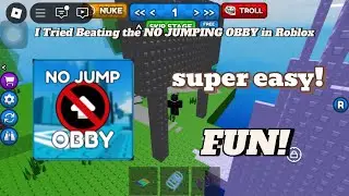 I Tried Beating the NO JUMPING OBBY in Roblox!