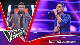 Praveen Anjana | Sanda Renu Galana (සඳ රේණු ගලන)  | Blind Auditions | The Voice Sri Lanka