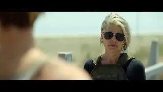 Terminator: Dark Fate - Highway Shootout Scene / Sarah Connor First Appearance (1080p)