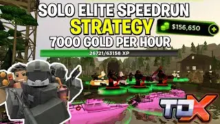 Solo ELITE GOLD/XP Grind Strategy! It Is OP.. (7K GOLD PER HOUR) | Roblox Tower Defense X