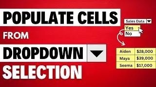 EASILY Auto Populate Excel Cells based on Your Dropdown Selection!