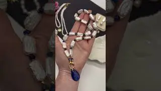 Коллекция украшений КИАНИТ+ЖЕМЧУГ.