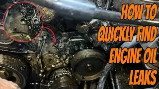 🤯 This is so Dumb/ How To Find A Motor Oil Leak!! In 30 seconds !! on ANY Engine