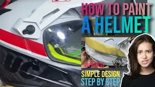 how to painting helmet easy graphic | HOW TO PAINT A HELMET | HELMET PAINTING TUTORIAL   👑