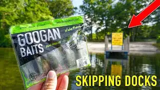 Fishing Googan Baits NUKE PUNCH Under Docks for BIG BASS - Bass Fishing