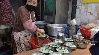 하루 1000그릇 팔리는 칼국수집 / 대구 서문시장 농협 옆 국수집- Korean street food