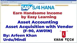 How to post SAP-AA: Asset Acquisition with Vendor (F-90) (Urdu/Hindi)
