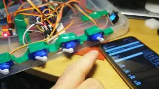 4 servo (turnouts) controlled by Arduino as DCC++Ex Station and Engine Driver app