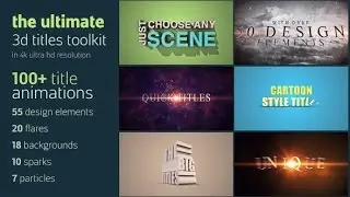 Ultimate 3D Titles Toolkit| VideoHive Templates | After Effects Project Files