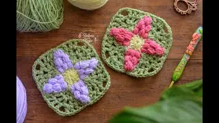 Granny estrella en relieve ( Técnicas y crochet)
