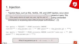 Web Programming I: L19: Web Security II, p2: OWASP Top 10