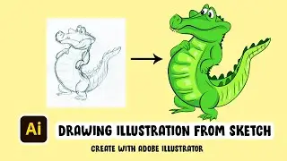 Adobe Illustrator Tutorial: Draw Godzilla Mascot Logo |  how to design a mascot logo in illustrator
