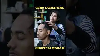 Tingly Head And Neck Massage By Barber Girl Chaitali | ASMR Therapy 