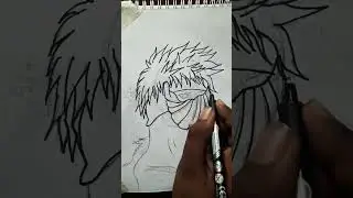 [ASMR] Drawing Uchiha Obito ● Naruto ● (#shorts, #naruto, #drawing)