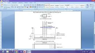 Isolated rectangle footing-